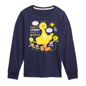 Boys' - Sesame Street - Keep It Clean Keep It Green -Toddler and Youth Long Sleeve T-Shirt Long Sleeve Graphic T-Shirt - 1 of 3
