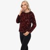 Anna-Kaci Women's Long Sleeve Sequin Top Round Neck Sparkle Blouse - 3 of 4