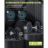 16" Olympic Dumbbell Handles, Loadable Bars for 2-Inch Plates with Spring Collars, for Home Gym - 3 of 4
