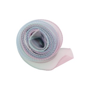 Unique Bargains Ribbon Plain Fishtail Organza Simple Style Polyester 354.33"x1.57" 1 Pc - 1 of 3