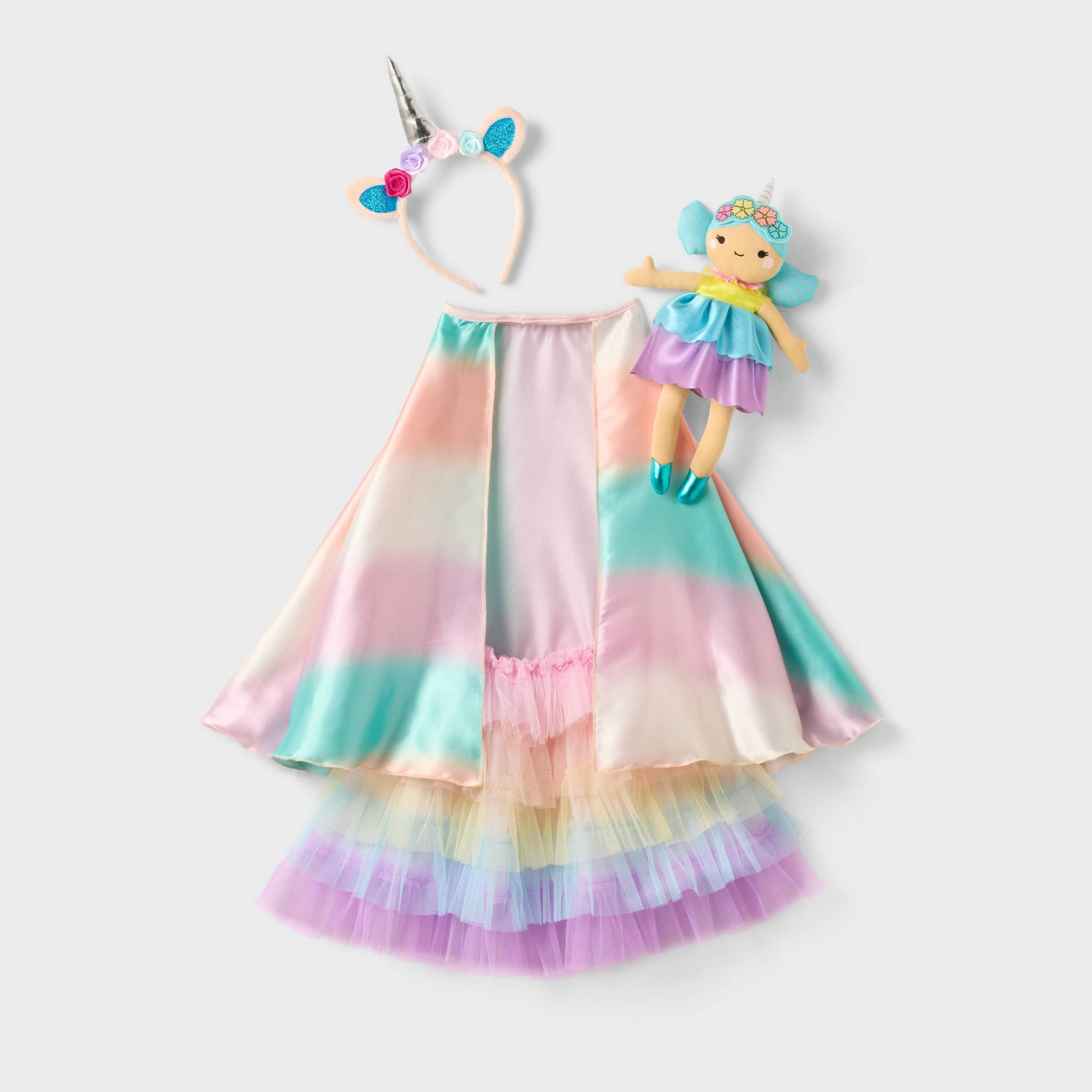 25.7" Unicorn 2 Dress-Up 3 with Doll 4pc Set - Gigglescape™