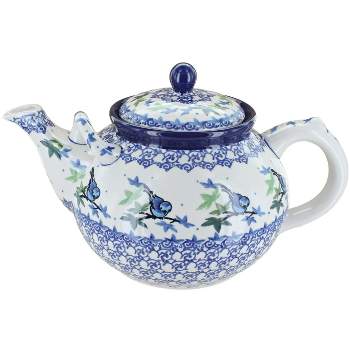 Blue Rose Polish Pottery 444 Ceramika Artystyczna Large Teapot