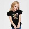 The Juniper Shop SmileyWorld Checkered Floral Smile Flutter Sleeve Tee - 2 of 4