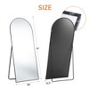 Grungis 64" Arched Full Length Mirror,Floor Standing Mirror with Aluminum Alloy Frame,Wall Mirror with Stand for Bedroom,Living Room,Black - 3 of 4