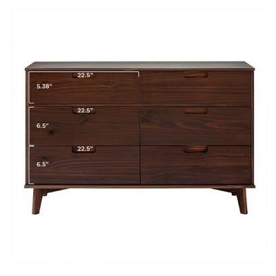 Mid-Century Modern Walnut Dresser with Deep Storage Drawers