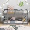PAGED Twin over Twin Bunk Bed Simple Modern Wooden Bed Frame with Guardrail and 2 Ladders for Bedroom, Space Saving - 2 of 4