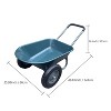 Heavy Duty Hand Truck, Utility Wheelbarrow for Home and Yard, Large Garden Cart Can Carry Snow and Outdoor Equipment - 2 of 4