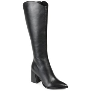 Journee Signature Wide Calf Women's Genuine Leather Laila Boot - 1 of 4