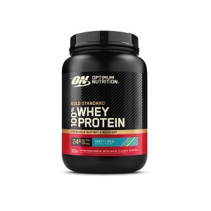 Optimum Nutrition Protein Powder Cereal Tub - Fruit - 1.55lbs: Whey, 24g per Serving - 1 of 4