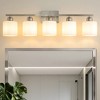DAKAFUL Bathroom Vanity Light, 4/5/6/8/10-Light Vanity Fixture with Frosted Glass Shades,Reversible Wall Light Over Mirror, for Bathroom/Bedroom - 2 of 4