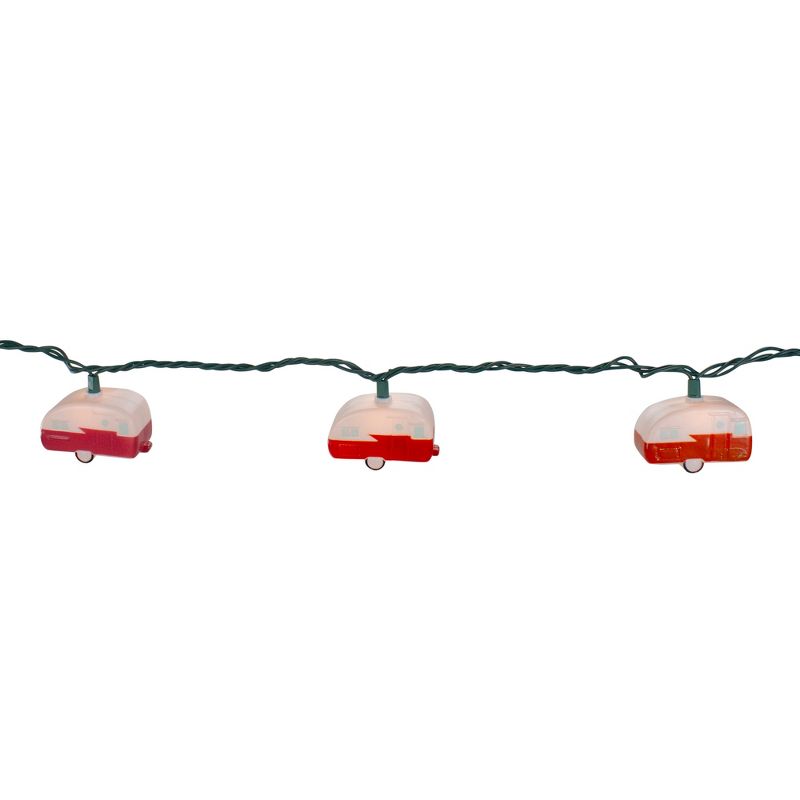 Northlight 10 Count Retro Camper Novelty Summer String Lights, 6.5 ft Green Wire, 3 of 5