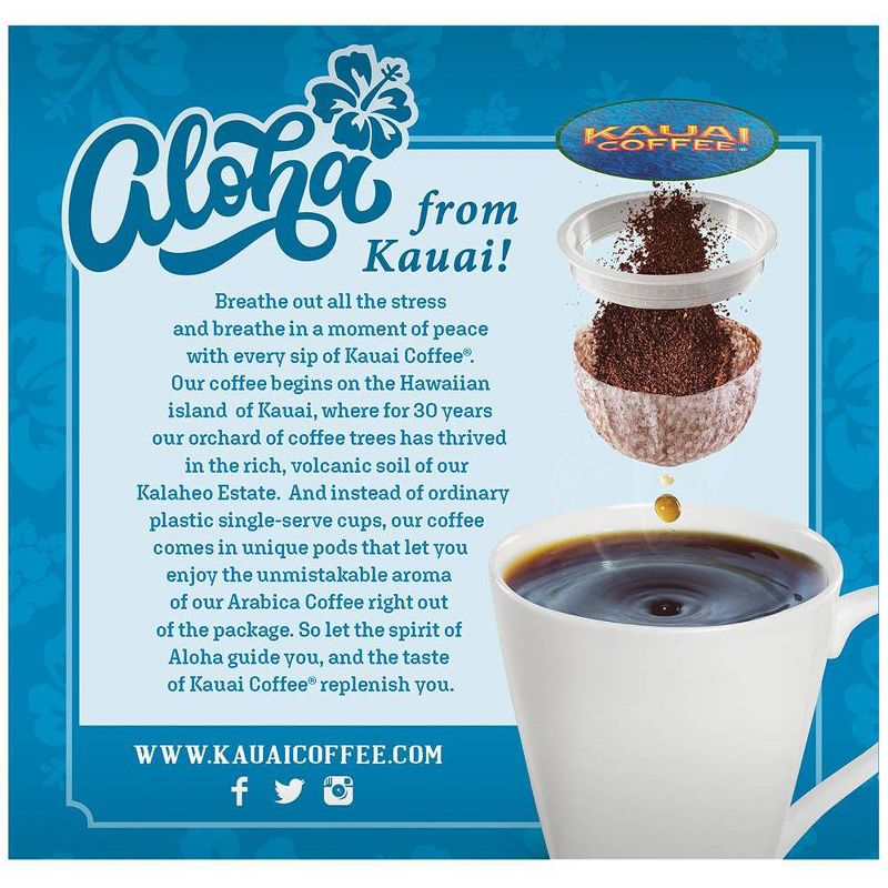 Kauai Coffee Vanilla Macadamia Nut, Medium Roast Single Serve Pods - 18ct, 6 of 8