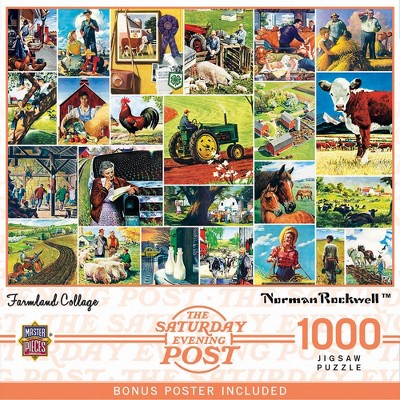 MasterPieces Saturday Evening Post Norman Rockwell - Farmland Collage 1000pc Puzzle