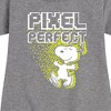 Girls' - Peanuts - Pixel Perfect Graphic Short Sleeve Fleece Dress - 2 of 4