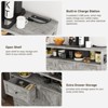 Farmhouse Buffet Cabinet with Drawers & Open Shelf, Sideboard with Storage - 3 of 4