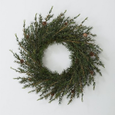 Sullivans Artificial Pine Wreath 25"H Green