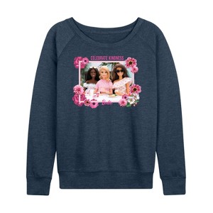 Women's - Barbie - Brunch Barbie Lightweight French Terry Wide Neck Long Sleeve Shirt - 1 of 4