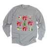 Simply Sage Market Women's Coquette Christmas Collage Long Sleeve Garment Dyed Tee - 2 of 4