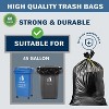 40-45 Gallon Trash Bags Size (60 Count), 2 Mil Contractors Garbage Bags, Large Garbage Bags Black, Heavy Duty Garbage with Tying Ropes - 3 of 4