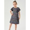 2Bunnies Girls' Colorful Stardust Sequin Puff Sleeve Dress - 3 of 4