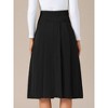 INSPIRE CHIC Women's High Waist A-Line Pleated Fall Work Office Midi Skirt - 4 of 4