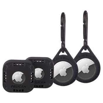 Pelican Protector Series Clip Ring for Apple AirTags - Black (4 Pack)