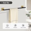 Itopfox 5 Piece Black and Gold Bathroom Hardware Set SUS304 Stainless Steel Wall Mounted 23.6 Inch Towel Bar Towel Ring Hook - 2 of 4