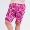 Calypsa Women's Chlorine Resistant High Waisted Long Bike Swim Shorts - 4 of 4