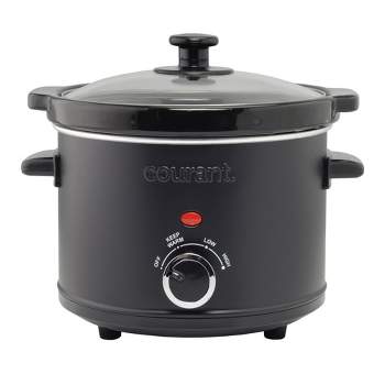 Courant Oval Slow Cooker Crock, with Easy Options 8.5 Quart Dishwasher Safe  Pot, Stainless Steel