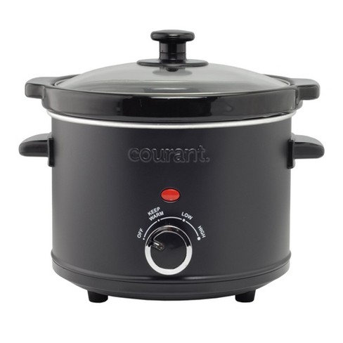 Courant 2.5 Qt Each Pot (total Of 5 Qt) Double Slow Cooker - Stainless  Steel : Target