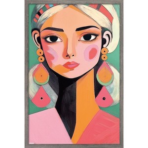 Trends International Reinders: Portraits - Vibrant Woman II Framed Wall Poster Prints - 1 of 4