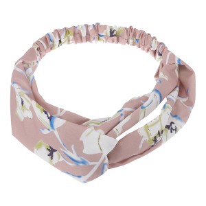 Unique Bargains Women's Fashion Lily Pattern Cross Elastic Hairband 1 Pc - 1 of 4