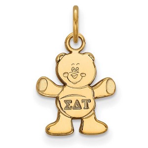 Black Bow Jewelry 14k Yellow Gold Plated Sterling Silver Sigma Delta Tau Greek Life Extra Small Pendant - 1 of 3