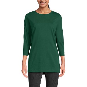 Lands' End Women's 3/4 Sleeve Cotton Supima Tunic - 1 of 3