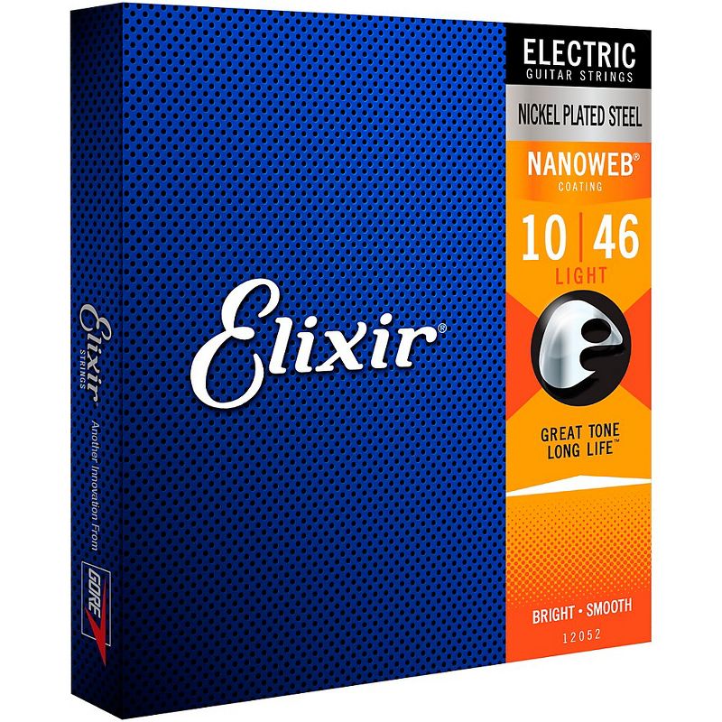 Elixir Electric Guitar Strings With NANOWEB Coating, Light (.010-.046), 1 of 5