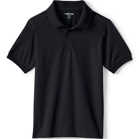 Lands End School Uniform Kids Short Sleeve Rapid Dry Polo Shirt Medium Black Target