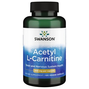 Swanson Dietary Supplements Acetyl L-Carnitine 500 mg Veggie Capsule 100ct. - 1 of 2