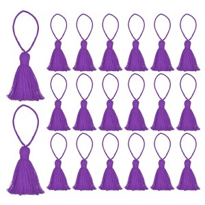 Unique Bargains Cotton Mini Hanging Loop DIY Functional Bookmark Tassels 20 Pcs - 1 of 4