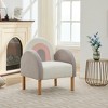 31.10"Accent Chair Sofa, Toddler Fabric with Solid Wooden Frame,Rainbow Design,Multicolor - 2 of 4