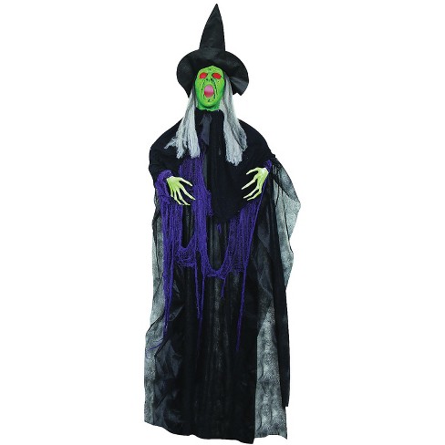 Sunstar Sonic Witch Hanging Halloween Decoration - 72 In - Black : Target