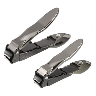 Unique Bargains Stainless Steel Nail Clippers Portable Nail Clipper Set for Nail Care 2 Pcs