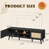 GALAXHERO TV Stand for 65 Inch TV, Mid Century Modern Entainment Center, Boho TV Console with Storage Shelf 2 Cabinets for Bedroom Living Room - 2 of 4