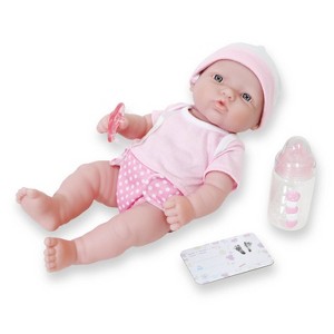 JC Toys La Newborn 12" All Vinyl Nursery Gift Set Doll - 1 of 3