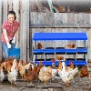 Chicken Nesting Boxes,Metal Chicken Laying Box with with Removable Trays and Roll Out Egg Collection for Chicken Coop,with Metal Bracket - 2 of 4