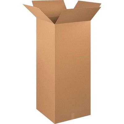 The Packaging Wholesalers 20" x 20" x 48" Shipping Boxes 48 ECT Double Wall Brown 15/Bundle BS202048