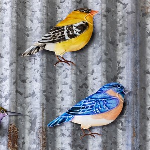 Transpac Tin Bird Magnets Set of 2 Home Decorations Spring - 1 of 1