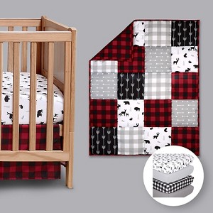The Peanutshell Buffalo Plaid Crib Bedding Set, Woodland,  4pc to 12 Pc - 1 of 4