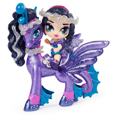 Hatchimals Pixies Riders Black Glitter Lily Pixie Seastallion Glider Hatchimal Set With Mystery Feature Target