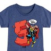 Girls' - Marvel - Thor Birthday Five Fitted Short Sleeve Graphic T-Shirt - 2 of 4