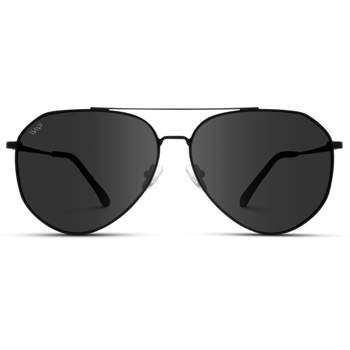 WMP Eyewear Geometric Metal Frame Aviator Polarized Sunglasses